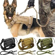 Tactical Dog Vest Working Dog Military Harness with Handle No-pull Large US