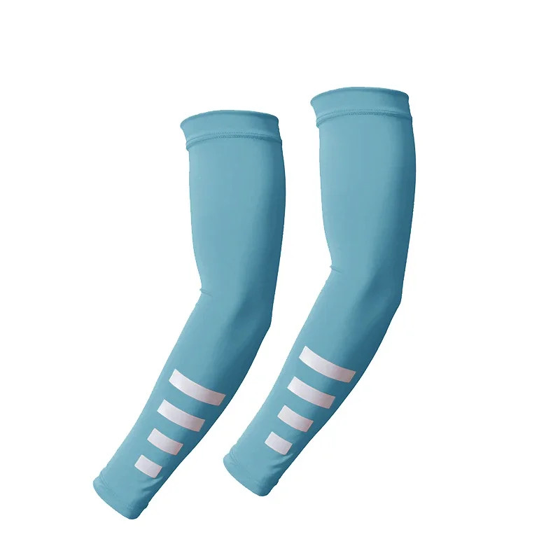 2PCS Summer Sun UV Protection Women Arm Sleeves Reflective Night Cycling Running