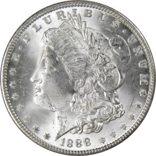 1888 Morgan Dollar BU Uncirculated Mint State 90% Silver $1 US Coin Collectible