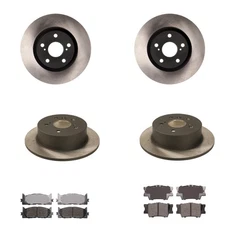 Advics Front Rear Disc Brake Rotors & Brake Pads Kit for Avalon Camry ES350