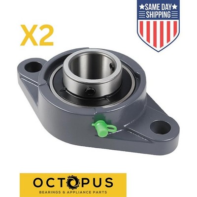 UCFL206-19 Self-align 2 Bolt Flange Pillow Block Bearing 1 3/16 inch 2PCS
