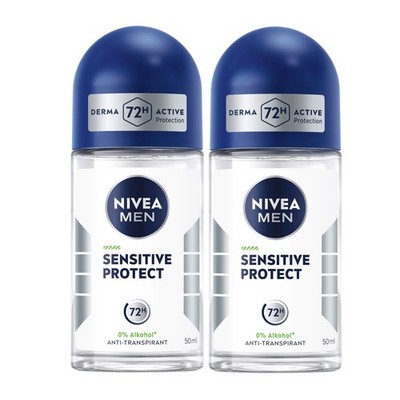 Nivea Men Sensitive Protect Anti Transpirant Roll On 50ml 2er Pack