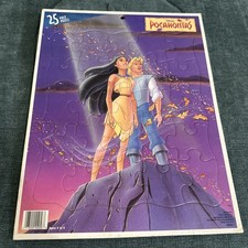Rompecabezas Bandeja Cartón Rompecabezas 25 Piezas Disney’s Pocahontas Años 90 De Colección 14 X 11