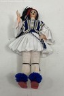 Unbranded Toys Vintage Greek Souvenir Doll Traditional White Blue Red — photo 1