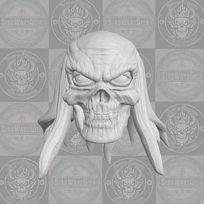 Balhur the Face-Eater Savage Orc v1 custom head sculpt for action figures