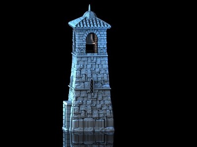 Tabletop Gelände Gebäude Belltwoer Mittelalter Unbemalt 28mm
