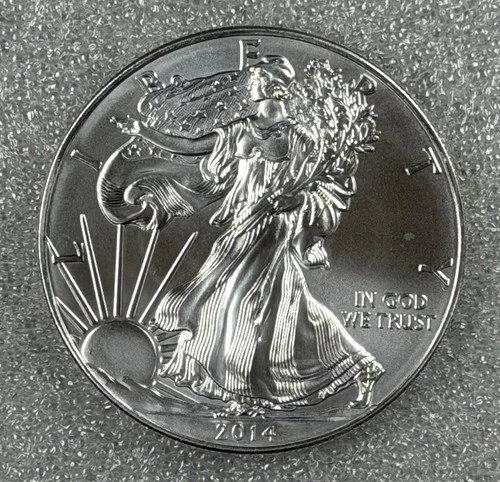 2014 AMERICAN SILVER EAGLE DOLLAR COIN 1 OZ. 999 PURE FINE SILVER BULLION