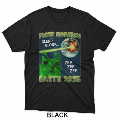 Glerp Glorp Funny Alien Cat Brainrot Dank Memes Men Women T-Shirt