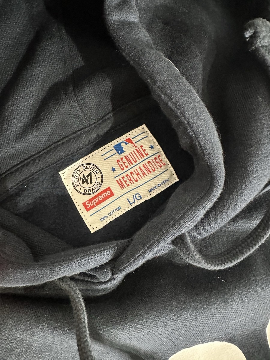 Supreme x 47' Brand New York Yankees Hoodie Navy Size Large 2015