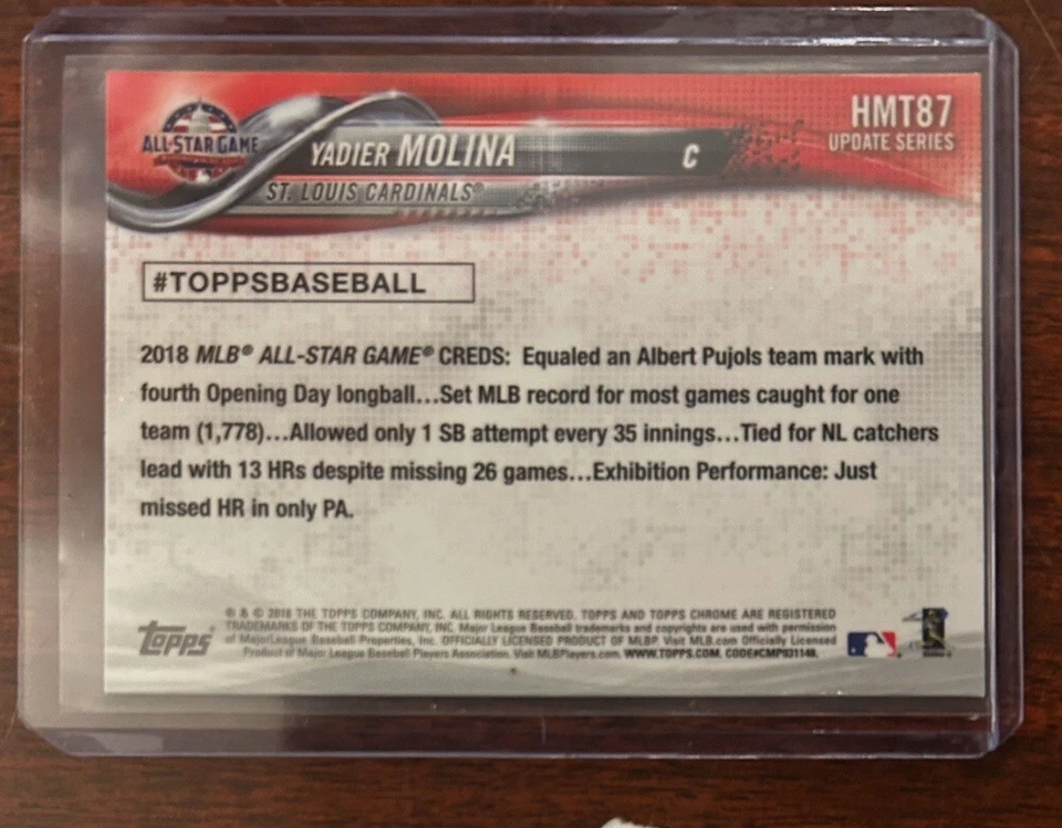 Yadier Molina 2018 1/1 Topps chrome  - Image 2 of 3