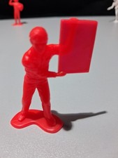 Vintage PP Plastic Race Track Play Set Marx Slot Car Pit Crew Figure Nascar Sign