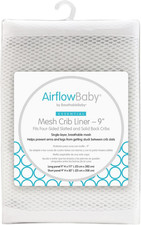 BreathableBaby Airflowbaby by Mesh Crib Liner, 11", Anti-Bumper, Non-Padded - Gr