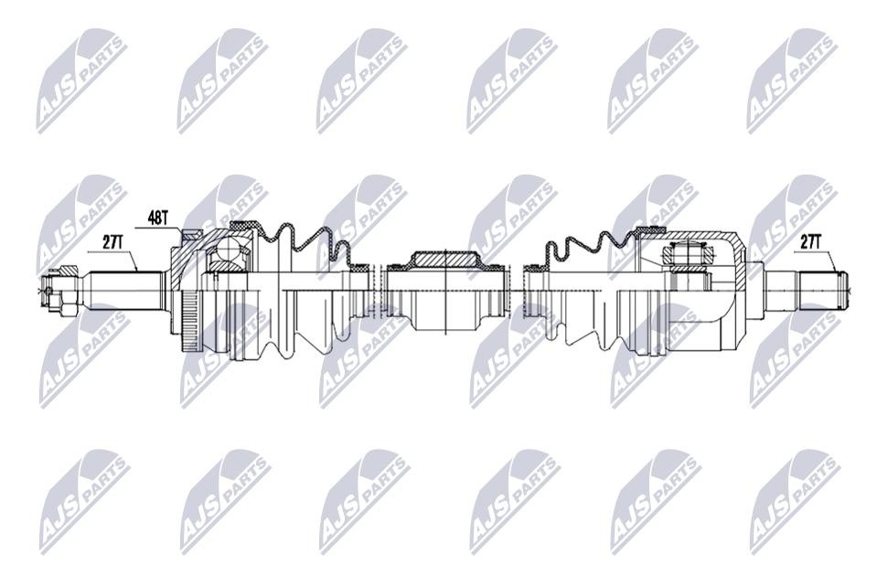 Original NTY Antriebswelle NPW-HY-648 für Hyundai KIA
