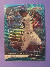 2020 Panini Prizm Tier II Teal Wave Prizm Ronald Acuna Jr #184 Atlanta Braves