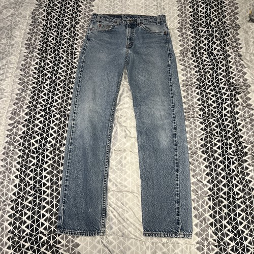 Vintage Levi’s Orange Tab Distressed 505 Straight Leg Jeans 32x34 Denim