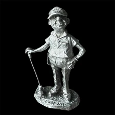 Vintage Rawcliffe Pewter Golf Man Figure Philip Kraczkowski "The Champ" 1981