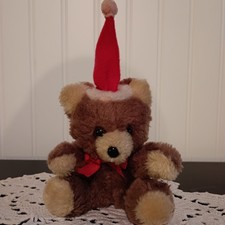 Russ Bear with Santa Hat 4" Vintage