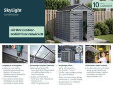 Gartenhaus Skylight 6x10 Gerätehaus 304 x 185 cm Geräteschuppen | Canopia