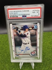 2020 Bowman - Chrome Prospects Autographs Sam Huff #CPA-SH (AU, RC) PSA 8
