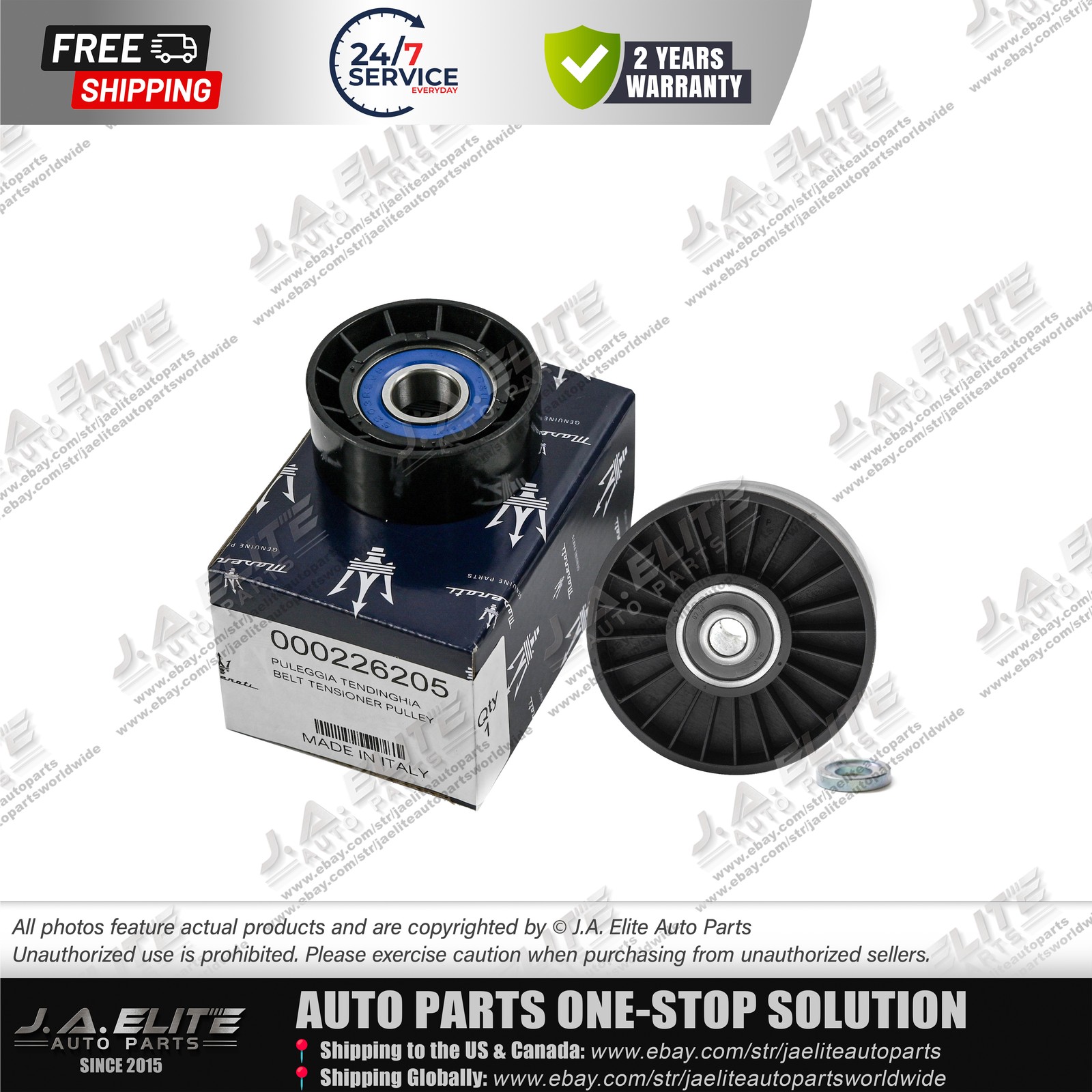 4pcs Belt Tensioner Pulley Kit fit Maserati Quattroporte GranTurismo GC