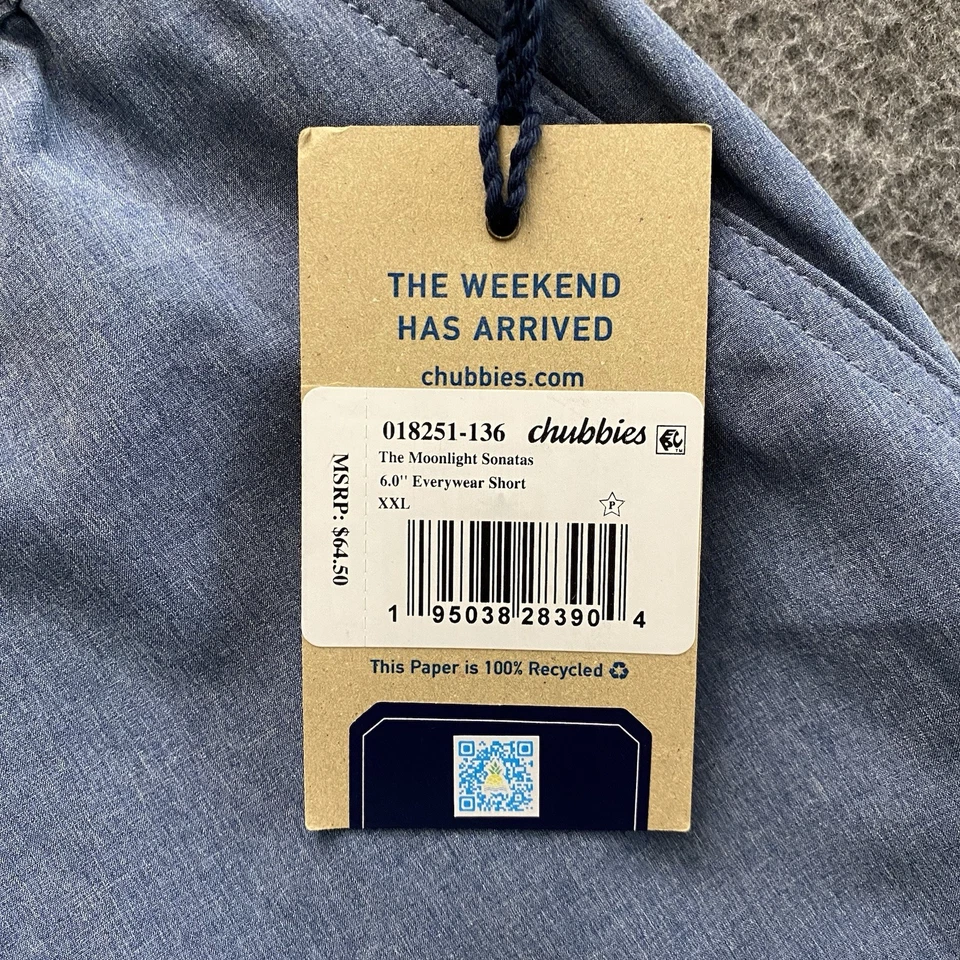 Chubbies Shorts Mens Size 2XL Blue Everywear Performance 6” Stretch NEW NWT - Image 3 of 4