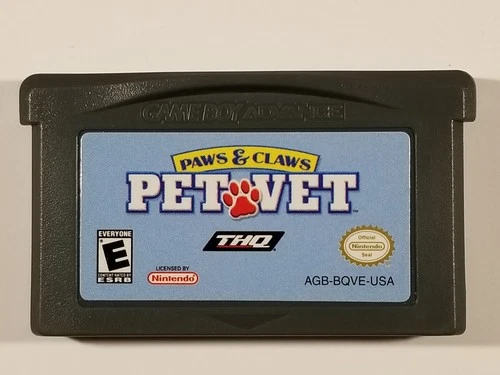 ¤ Paws & Claws Pet Vet ¤ (Game Cart) Good! Nintendo Gameboy Advance GBA OEM