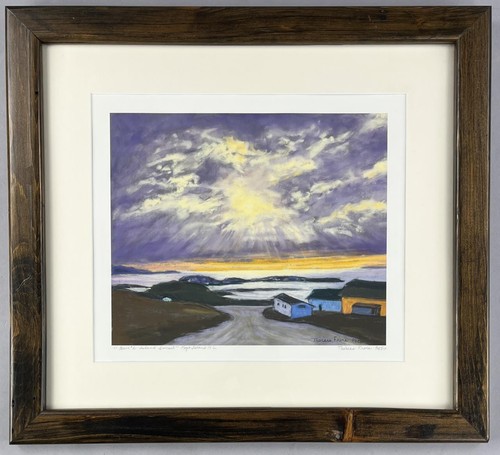 Thérèse Frere (Canadienne 1926-2025) Barr’d Island Sunset Fogo Island Terre-Neuve - Photo 1/8