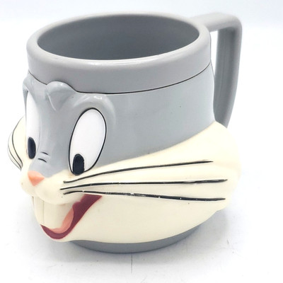 Vintage Warner Brothers 1992 Looney Tunes Bugs Bunny 3-D face Mug Cup