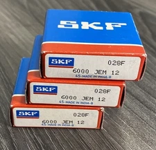 New SKF 6000 JEM Radial/Deep Groove Ball Bearing 10mm x 26mm x 8mm  **Lot of 3**