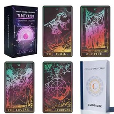 Tarot Karten Set 78 bunte Spielkarten Handbuch Fantasy Spirituel