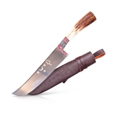 Usbekisches Kochmesser Pchak 022 Пчак Messer Пичак Handarbeit Hülsenstahl 28 cm