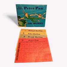 Vintage 1950s Walt Disney’s Peter Pan Board Game Character Cards