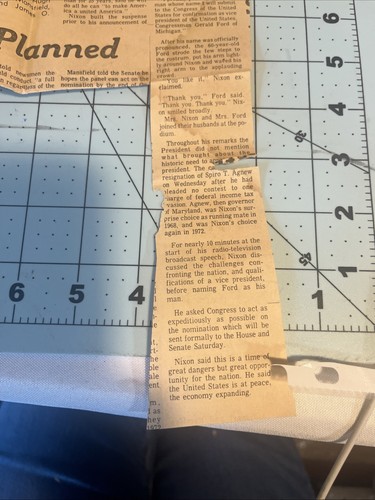 1973 Newspaper Vice President Gerald Ford Nomination North Carolina, 3 Clippings - Picture 11 of 12