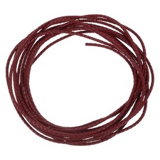 5.5 Yards 3mm Dia Leather Cord Braided String for DIY Crafts, Wine Red