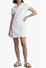 NWT $148 Polo Ralph Lauren Women’s Cotton Polo White Dress Sz M