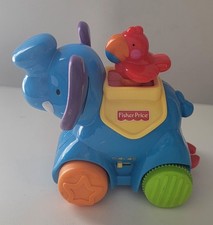 Fisher-Price Amazing Animals Press And Go Elephant Musical Action Toy 2008 WORKS