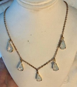 Vintage Bohindie Stream necklace renamed Bittersweet),opaque rhinestone settings