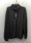 IZOD Men's Black Coffee Marl Knit Button Mock Neck Sweater Sz XL NWT — photo 1