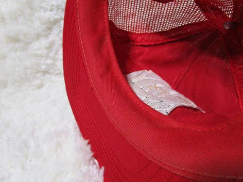 Fry Steel Hat Cap Snap Back Red Trucker Mesh Logo Embroidered - Picture 8 of 8
