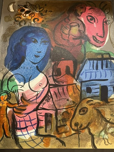 1965 Chagall “Antilopa Passengers” Original Lithograph w/Orig Book & Bonus Book - Picture 2 of 12