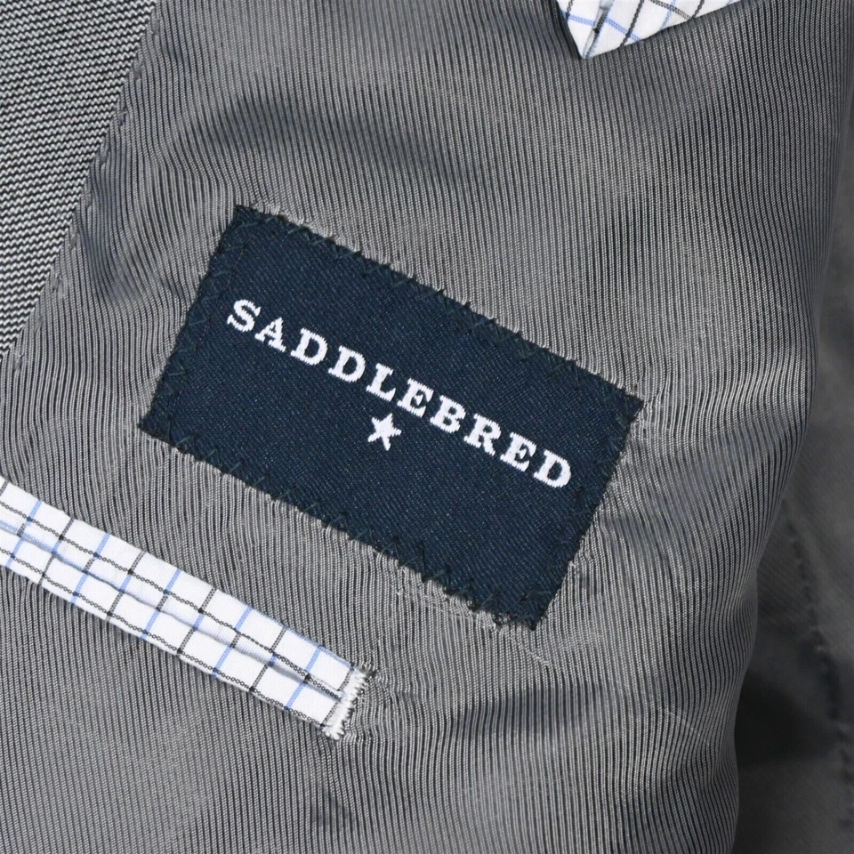 Saddlebred 44S 34x30 Gris Hombre Abrigo Deportivo Chaqueta Pantalones Traje Foto 4 de 4