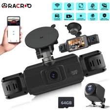 4K Dash Cam Recorder 4Channel 360  Car Camera DVR Video G-Sensor WIFI 64G Karte