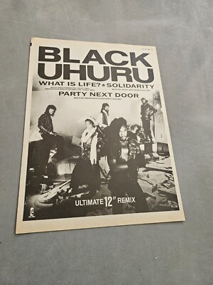 TPEEP195 MAGAZINE ADVERT 11X8'' BLACK UHURU - WHAT IS LIFE? 