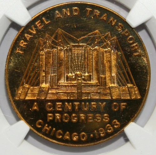 GRADED, 1935 IL  HK-474 SC$1, NGC MS 66 DPL, TRAVEL & TRANS. CENUTRY of PROGRESS