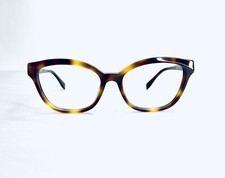 Fendi Eyeglasses Brown Tortoise Amber Cat Eye Italy FF0044 05L 53 16 140