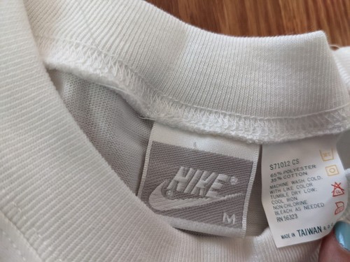 Deadstock Vintage 80's NOS Women's Nike 3/4 Roll Sleeve Shirt Top Macy's blue M - Picture 5 of 8