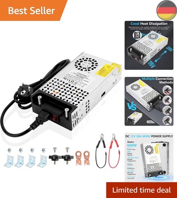 Upgrade DC 12V 50A 600W Netzteil Transformator Schalternetzteil 230V AC auf D...