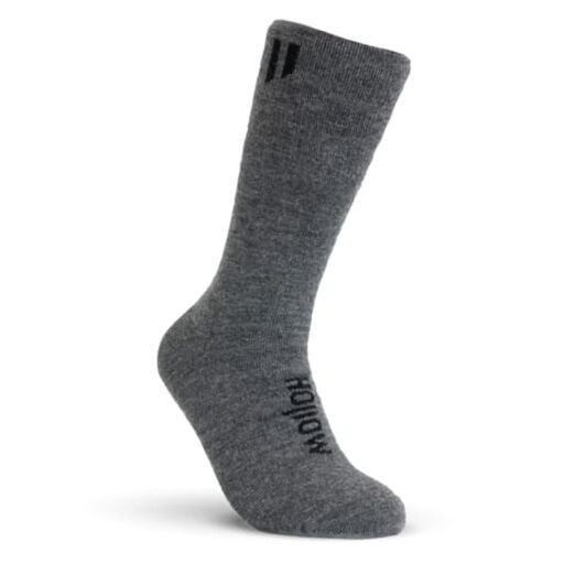 Moisture-Wicking Alpaca Boot Socks for Men and Women in Grey 8-10 (1 Pack)
