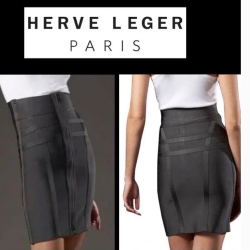 Jupe Femme Noire Hervé Léger Paris Taille S, En Rayon, Occasion En Excellent état