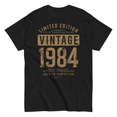 VINTAGE 1984 Whiskey Label Shirt birthday year gift dad bourbon